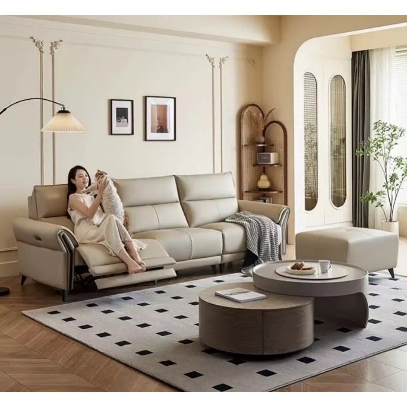 Italian Minimalist Cream Strai - Outdoor Power Recliner 评论和价格