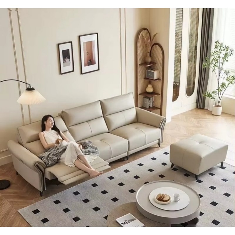 Italian Minimalist Cream Strai - Outdoor Power Recliner 评论和价格