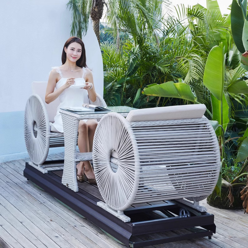 Modern Waterproof Double Wheel - Outdoor Power Recliner 评论和价格