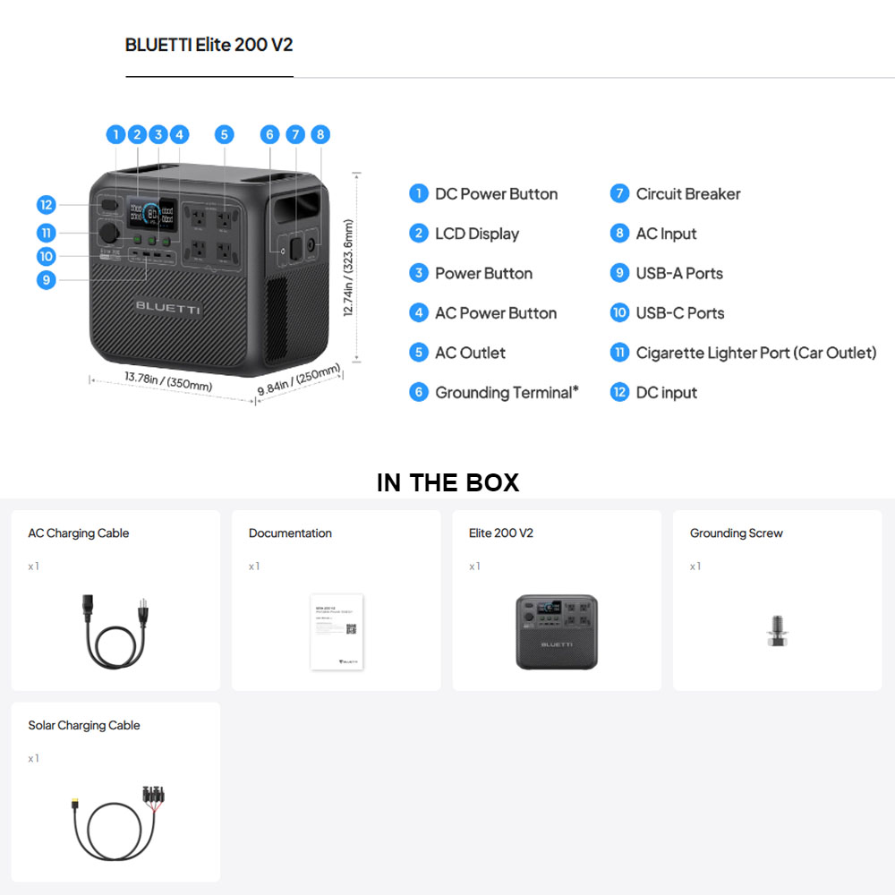 【Renew】BLUETTI Elite 200 V2 Po - Portable Generator Inverter 评论和价格