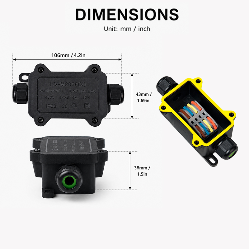 IP68 Waterproof Junction Box 2 - Outdoor Power Outlet Box 评论和价格