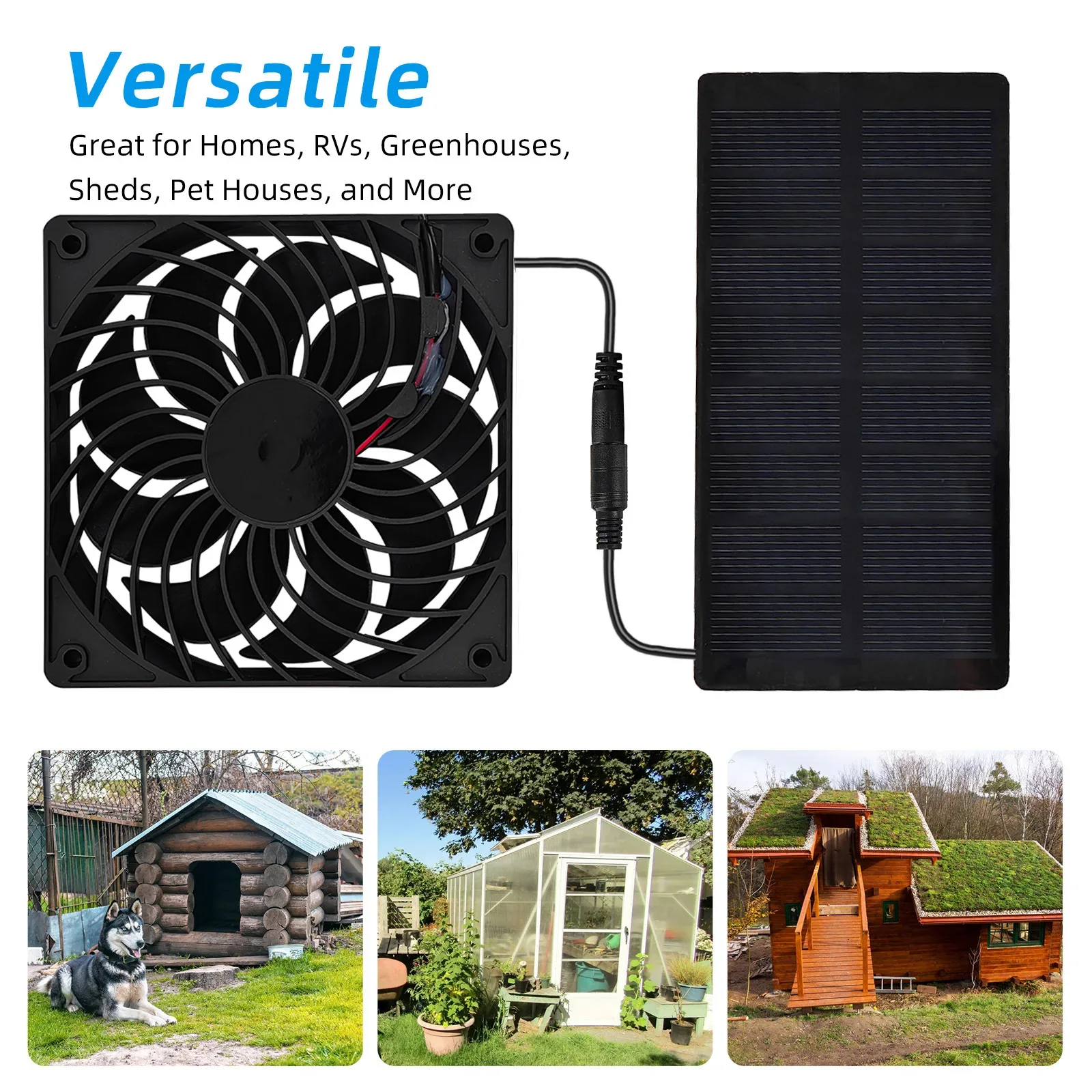 Solar Powered Waterproof 12cm  - Outdoor Power Vent 评论和价格